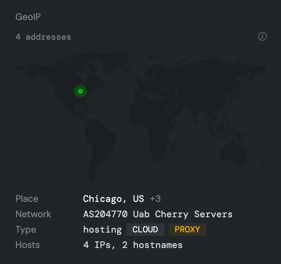 ProbeLab Sonar GeoIP Information Card